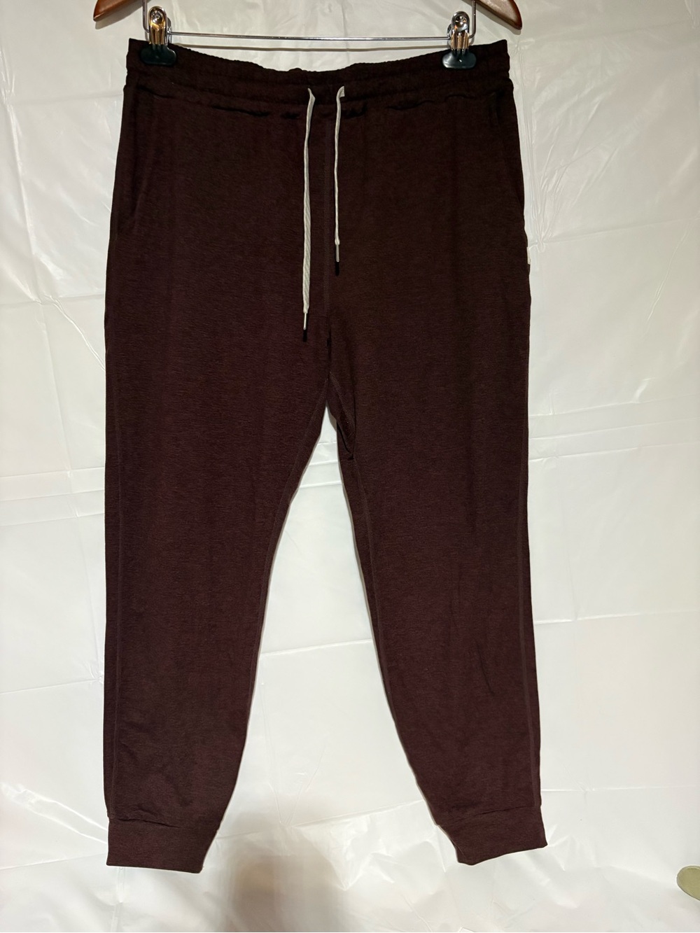 Vuori Deep Maroon Jogger Pants with Contrast Drawstring